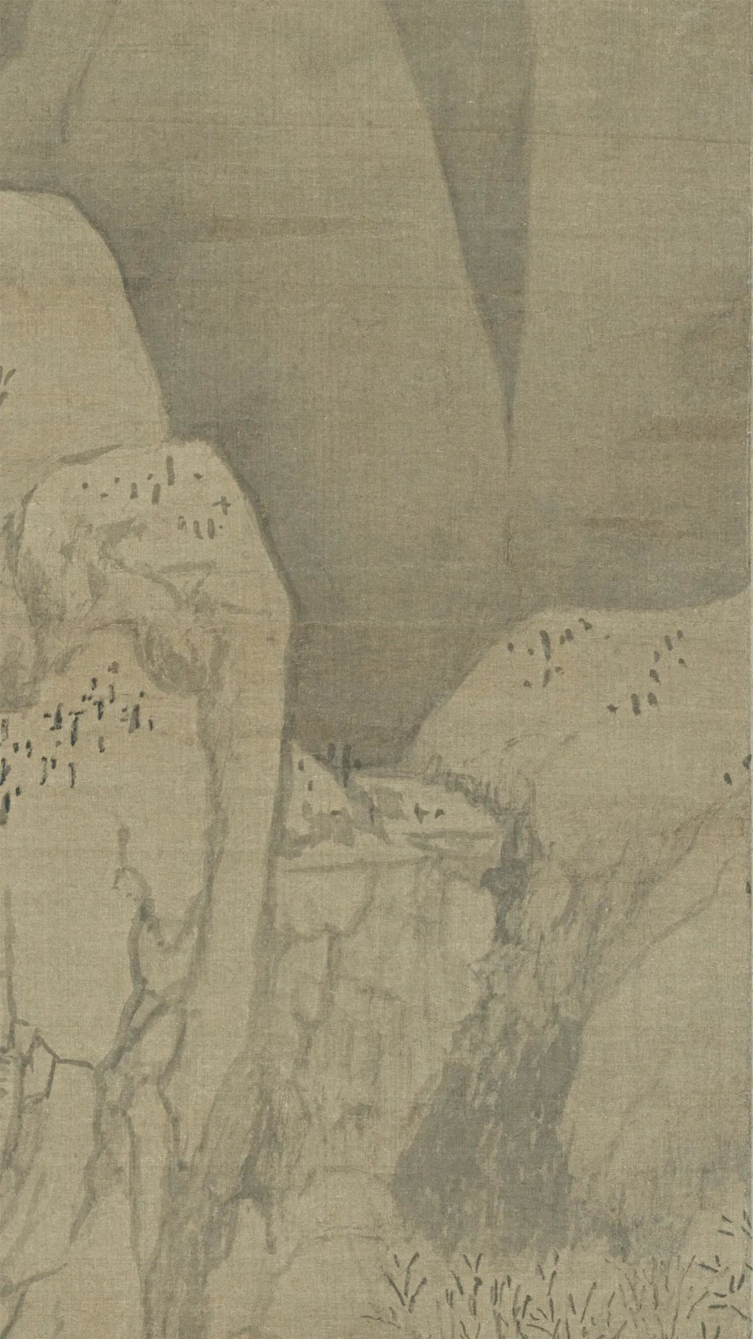 元代画家黄公望的山水画《九峰雪霁图》欣赏